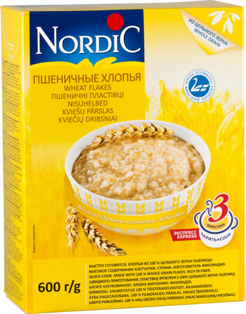 

Хлопья пшеничные Nordic 600 г