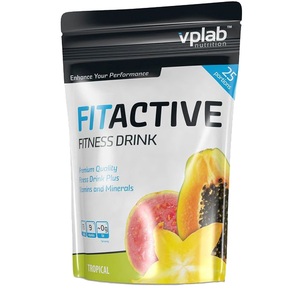 фото Изотоник vplab fitactive fitness drink, 500 г, tropical