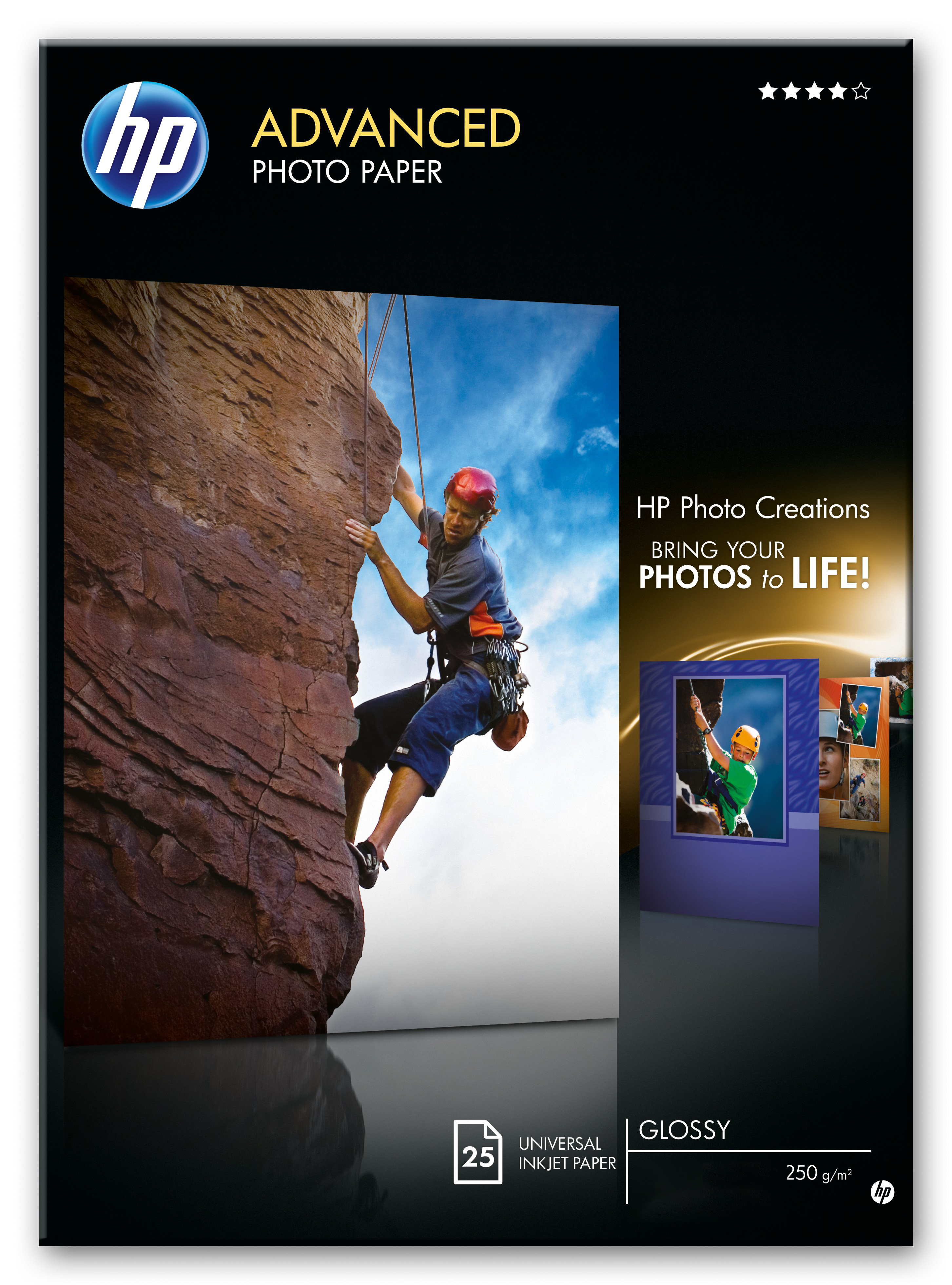 

Фотобумага HP Q8696A улучшеная глянцевая Advanced Photo Paper, 13х18 см, 250 г/м2, 25 л