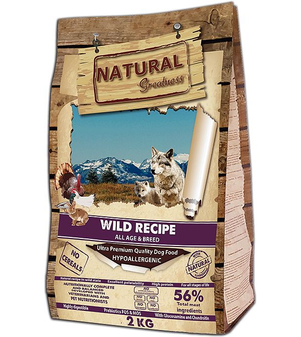 фото Сухой корм для собак natural greatness wild recipe, все породы, с дичью, 2 кг