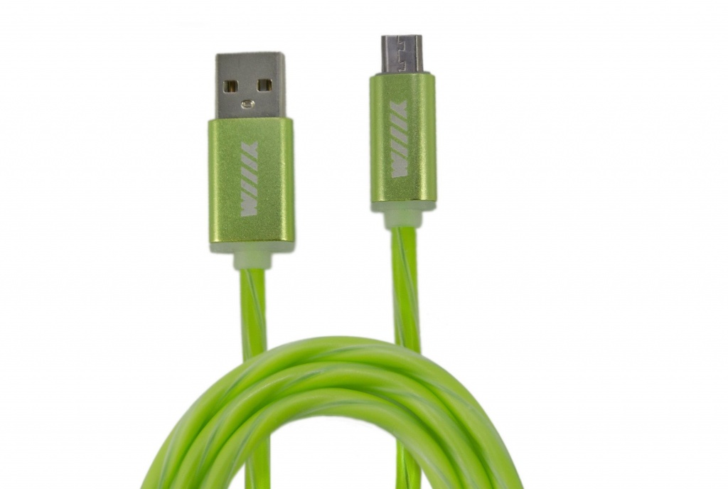 Кабель WIIIX CBL710-UMU-10G microUSB 1м Green