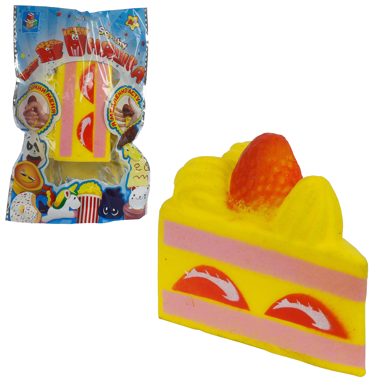 

Игрушка-антистресс "Мммняшка Флок Squishy" - Кусок торта, 8 см 1TOY