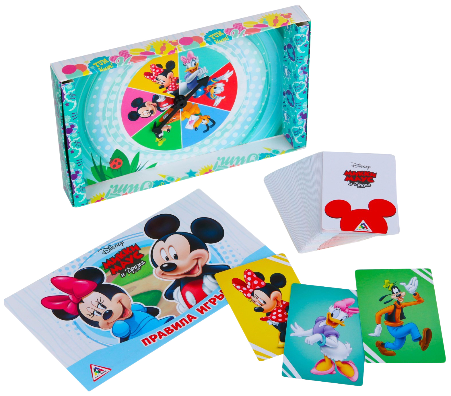 

Игра с рулеткой на скорость и внимание, Микки Маус и его друзья Disney