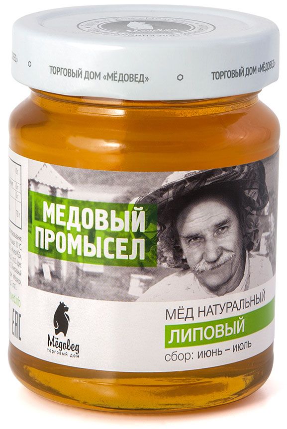 

Мед натуральный Медовый промысел Липовый 350 г