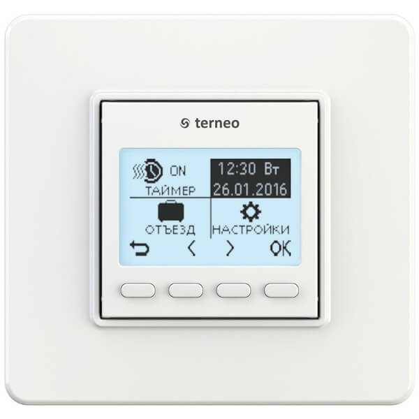 Терморегулятор для теплых полов TERNEO PRO white