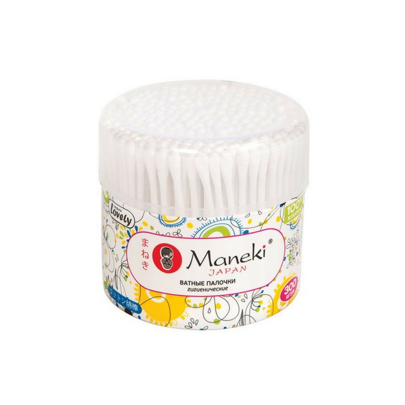 

Палочки ватные косметические Maneki cotton buds 100 шт