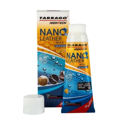 фото Крем тюбик с губкой tarrago nano leather wax, 75мл. (черный), tgo22