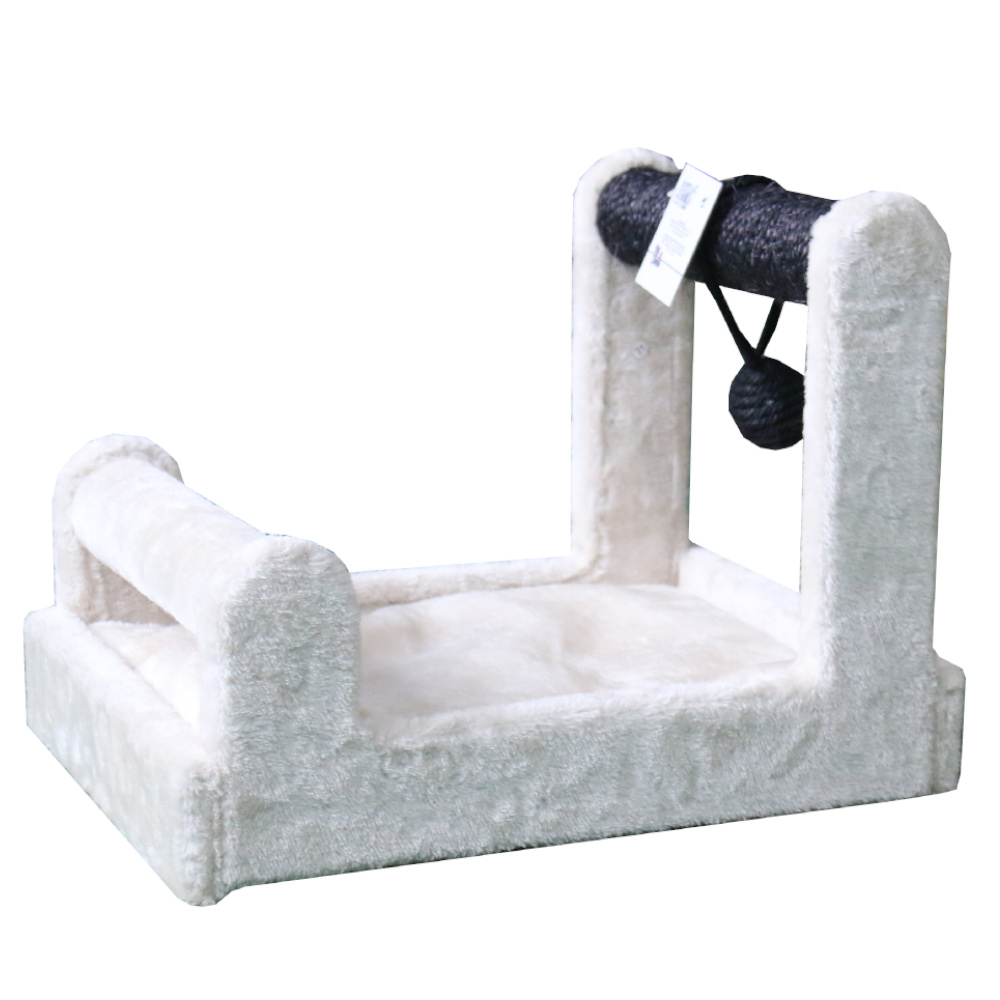 фото Когтеточка-лежак для кошек pet choice, кремовый, 40х30х30 см