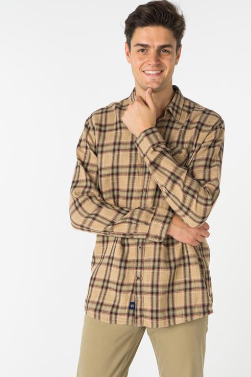 

Рубашка мужская Dockers 5695400000 коричневая XL, 5695400000