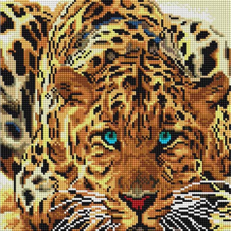 

Алмазная вышивка Белоснежка Леопард, 30x30 см, Леопард