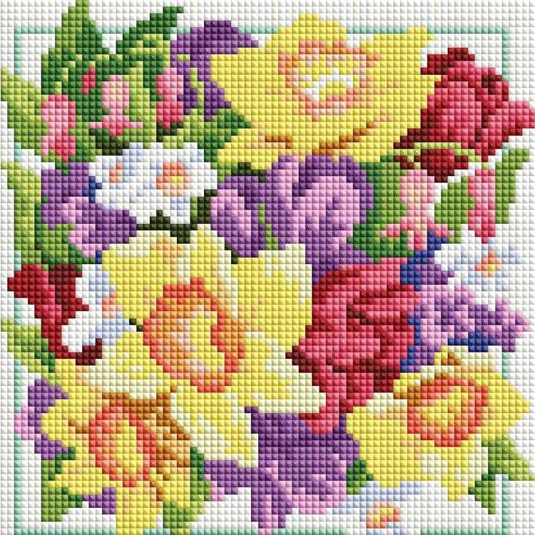 

Алмазная вышивка Белоснежка Солнечный букет, 20x20 см, Солнечный букет
