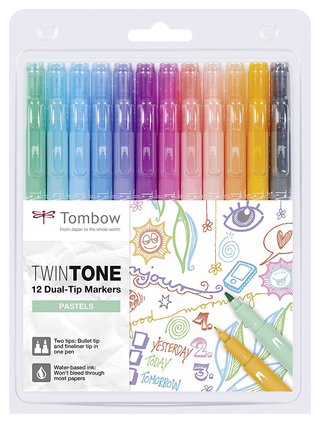 фото Набор маркеров tombow twin tone pastels 12 шт