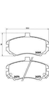 

Комплект тормозных колодок Brembo P30029