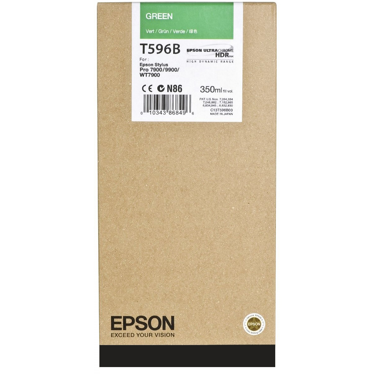 фото Картридж для струйного принтера epson t596b (c13t596b00) зеленый, оригинал