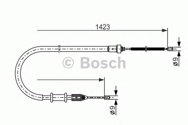 фото Трос cтояночного тормоза bosch 1987477632