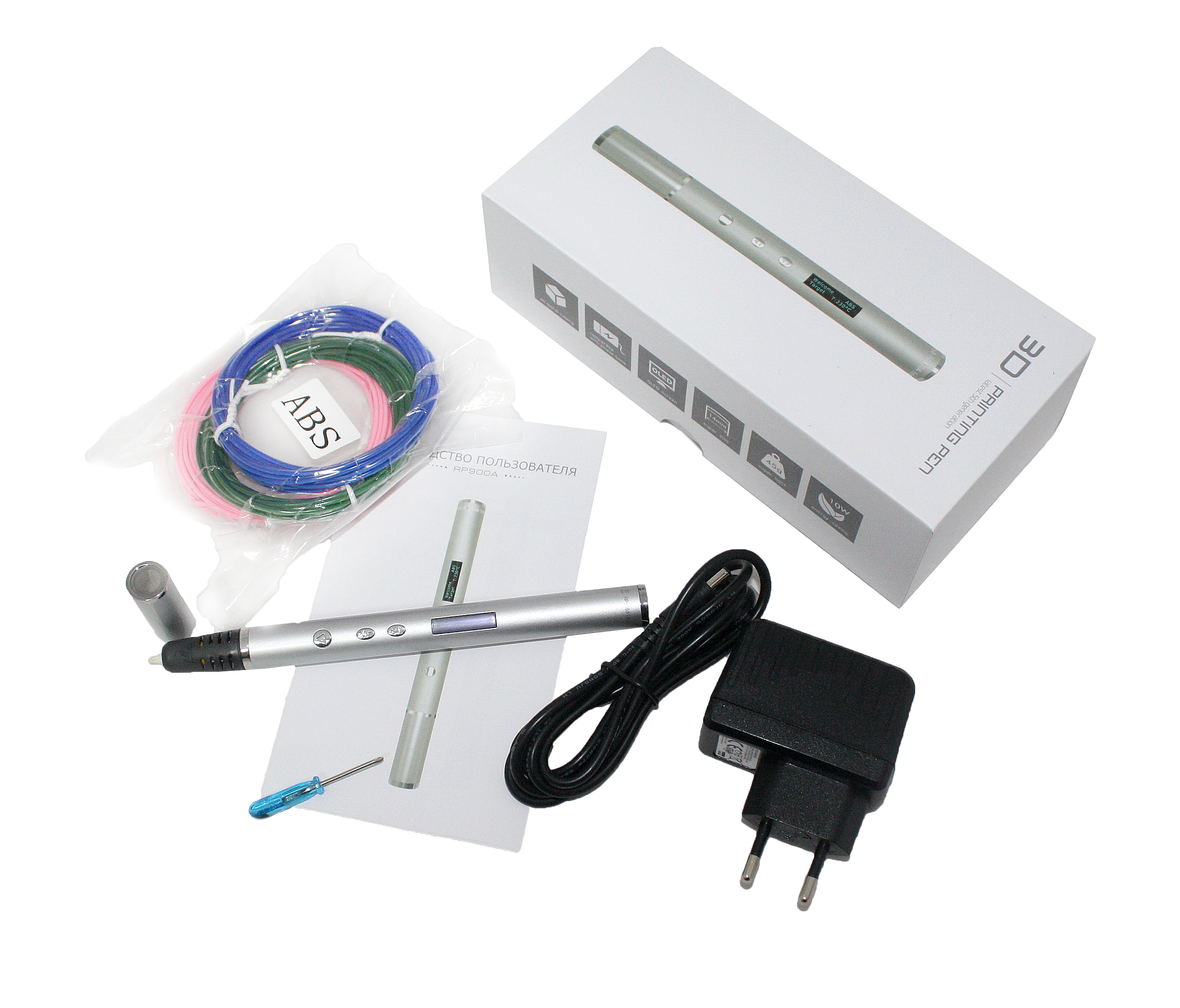 

3D ручка RP900A, серебряная, 900A