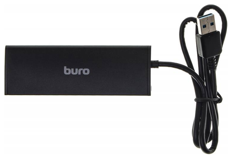 фото Разветвитель для компьютера buro usb 3.0 bu-hub4-0.5-u3.0 черный