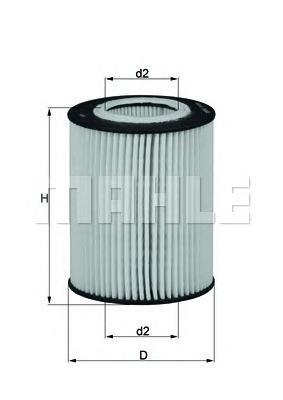 фото Фильтр масляный mahle/knecht ox433d