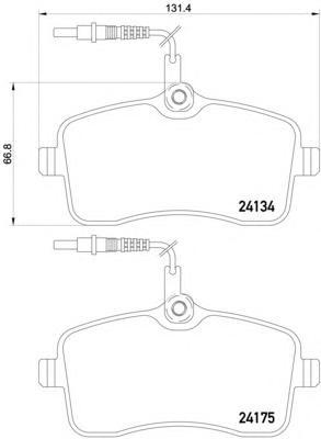 

Комплект тормозных колодок Brembo P61109