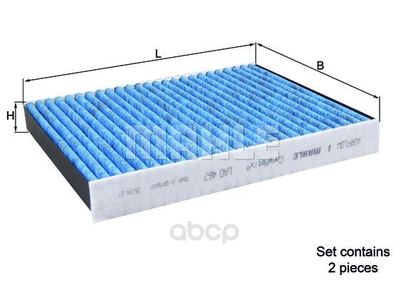 Фильтр салона bmw f10/f01 10- угольный caremetix (упак.2шт.) Mahle/Knecht арт. LAO467/S