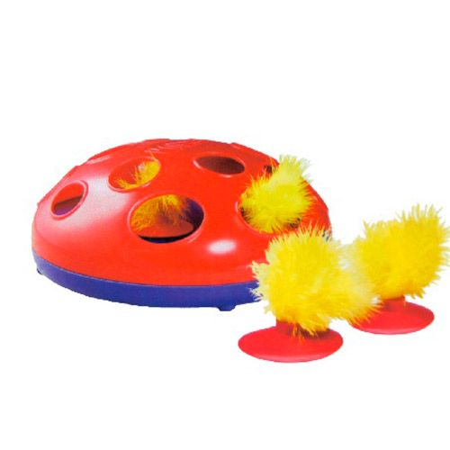 Развивающая игрушка для кошек KONG Glide 'n Seek, красный, синий, желтый, 25 см