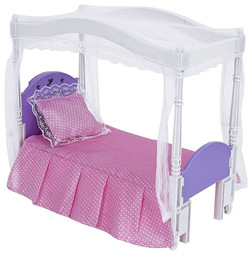 фото Мебель для кукол s+s toys кровать с постельным бельем