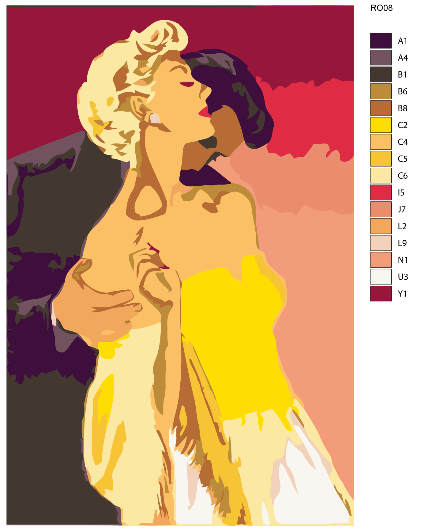 

Картина по номерам, 40 x 60, RO08, RO08
