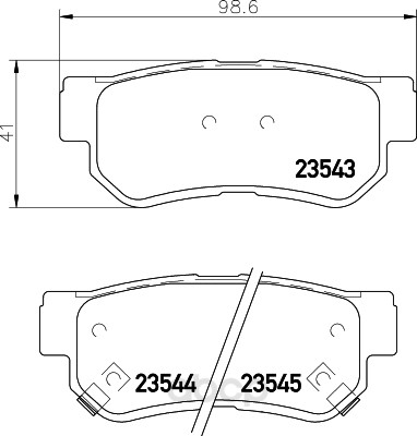 

Тормозные колодки дисковые HELLA 8DB355027661