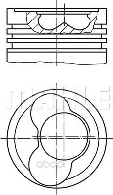 фото Поршень 81x2.5x2x3 0.5 vw tr 2.5tdi 96 mahle 0305912 mahle/knecht