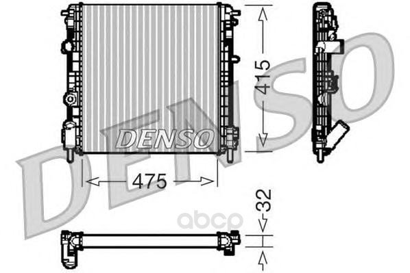

Радиатор 475x415 Denso DRM23014