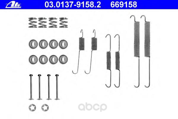 фото Ремкомплект пружин для задних барабанных колодок ate 03-0137-9158-2