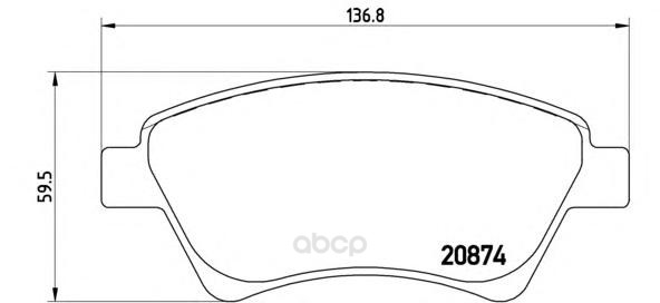 

Тормозные колодки brembo дисковые P68034