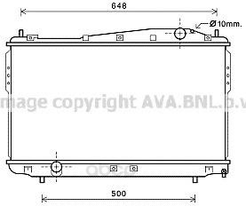 

Радиатор охлаждения двигателя Ava DW2136