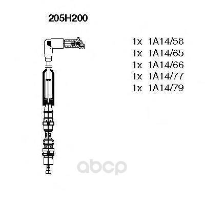

Комплект высоковольтных проводов BREMI 205H200