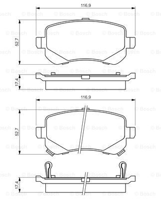 

Тормозные колодки Bosch дисковые 986494496