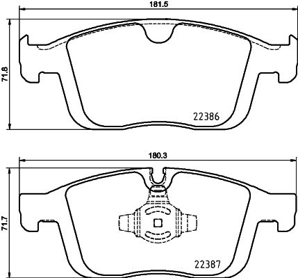 фото Комплект тормозных колодок, дисковый тормоз brembo