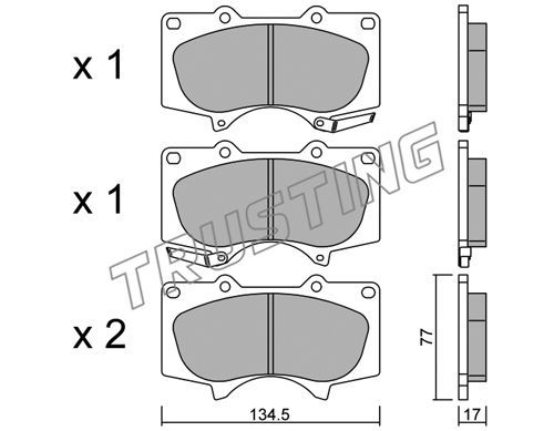 

Тормозные колодки TRUSTING дисковые 4700