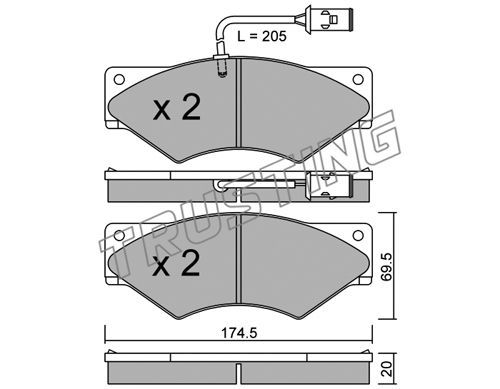 

Тормозные колодки TRUSTING дисковые 8660