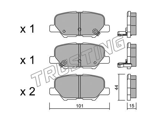 фото Комплект тормозных дисковых колодок trusting 1011.0