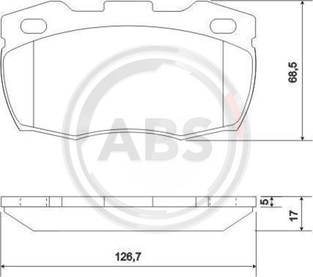 

Тормозные колодки дисковые ABS 36696