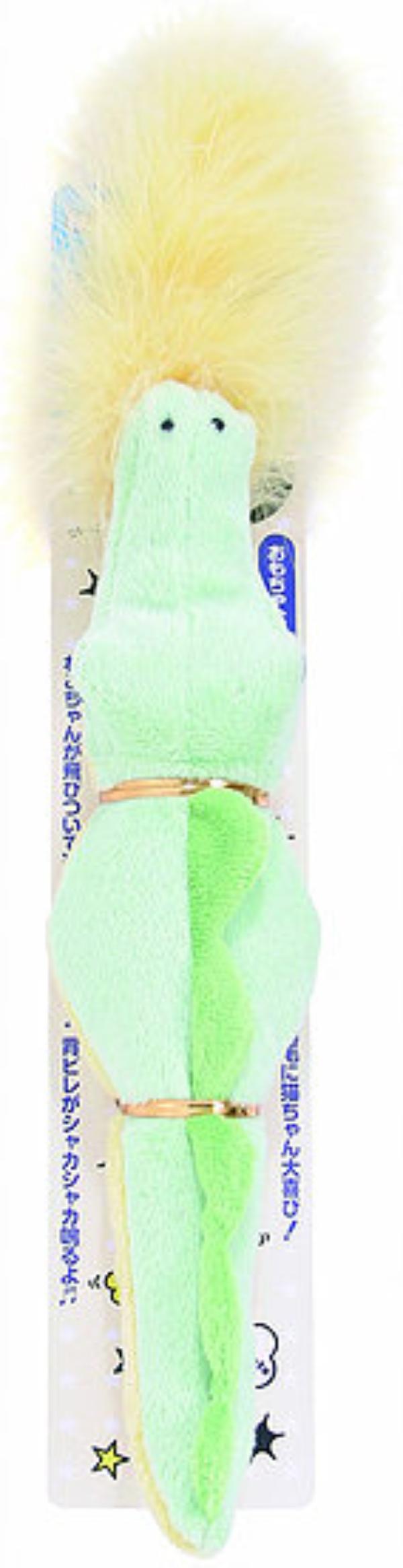 Дразнилка для кошек Premium Pet Japan с перьями и Хрустящим хвостом, с мататаби, крокодил