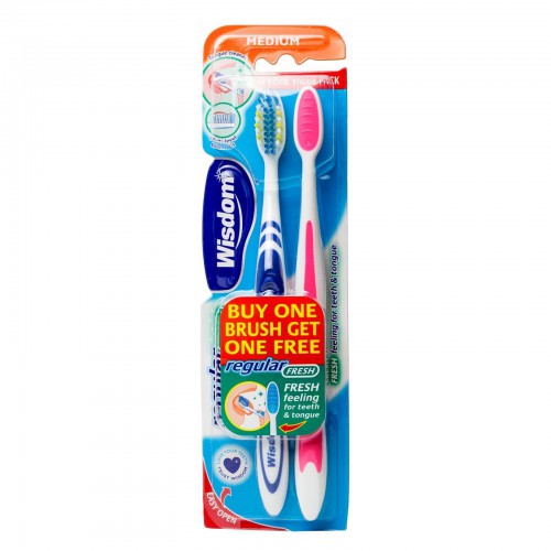 Купить Набор зубных щеток Wisdom Regular Fresh Medium 2 шт