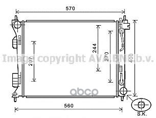 

Радиатор системы охлаждения AVA QUALITY COOLING HY2270