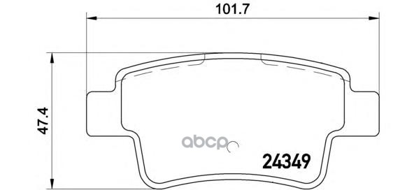 

Комплект тормозных колодок brembo P59057