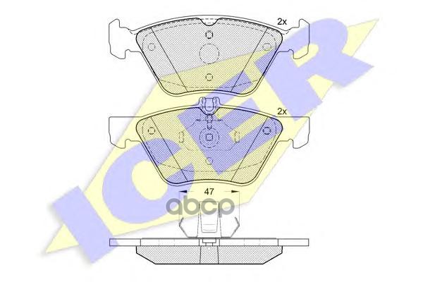 фото Комплект тормозных колодок icer 181159
