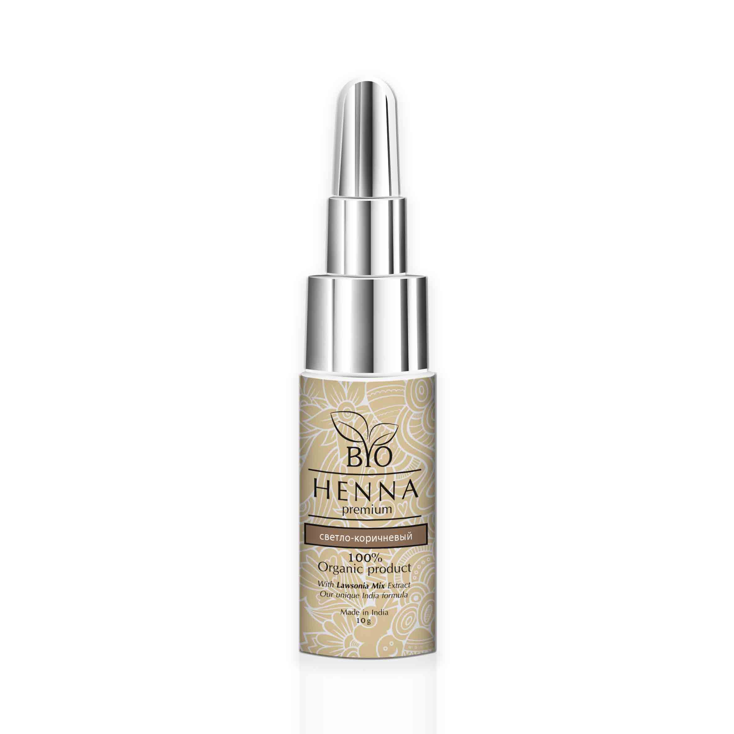 

Хна для бровей Bio Henna Premium светло-коричневый, Хна светло-коричневая