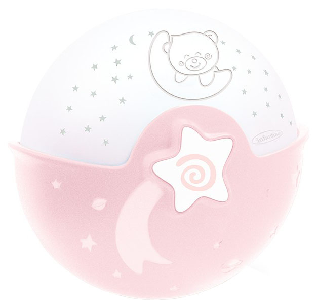 фото Ночник детский infantino ночник-проектор для малышей розовый