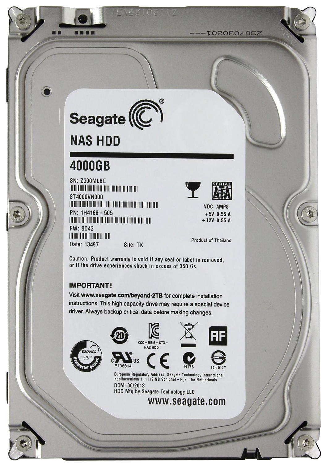 

Жесткий диск Seagate NAS HDD 4TB (ST4000VN000)