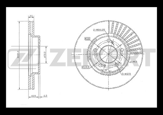 фото Тормозной диск zekkert bs-5172