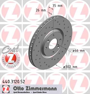 фото Тормозной диск zimmermann 440.3120.52